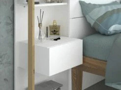 Tête De Lit SAMMY Avec Tables De Chevet 160x200 Cm Chêne Jackson/blanc -castorama shop 04 3199TETE 64e0