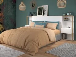 Tête De Lit SAMMY Avec Tables De Chevet 160x200 Cm Chêne Jackson/blanc -castorama shop 07 3199TETE 6302