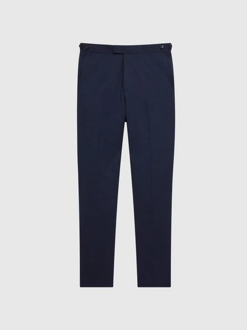 Reiss Blue Broadgate Prince Of Wales Check Mixer Trousers 4 Reiss Blue Broadgate Prince Of Wales Check Mixer Trousers â Image 2