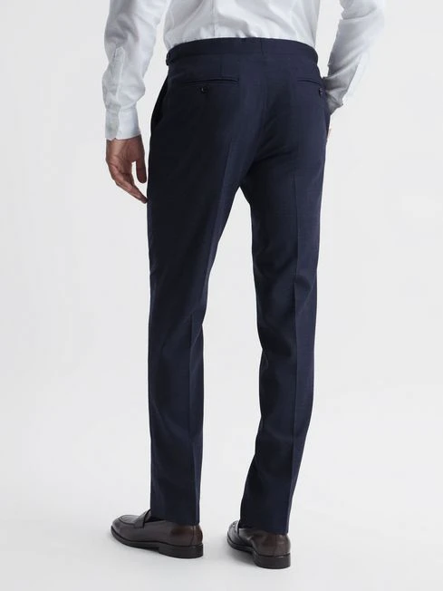 Reiss Blue Broadgate Prince Of Wales Check Mixer Trousers 7 Reiss Blue Broadgate Prince Of Wales Check Mixer Trousers â Image 5