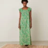 Hartford Robe Longue Roma Imprimé 'Fleurs Indiennes' Vert -castorama shop 3616192098885 2 ed27