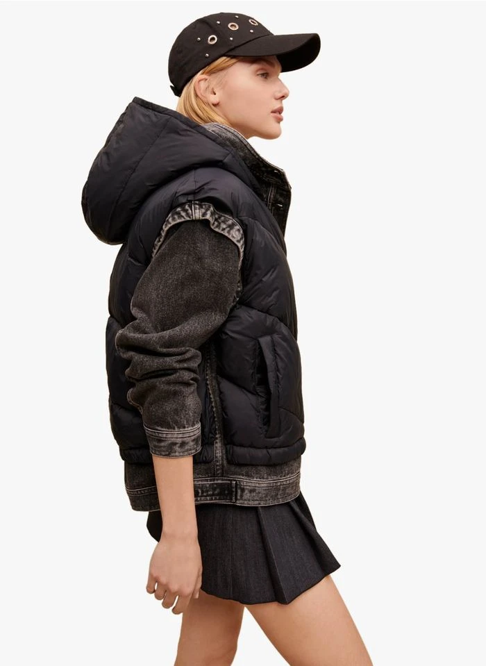 Maje BACILLY - Blouson Bi-matière | Noir 13 Maje BACILLY - Blouson Bi-matière | Noir – Image 11