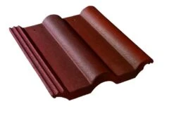 Tuile Double Romane Beton Badiane - Long. 42 Cm X Larg. 33 Cm