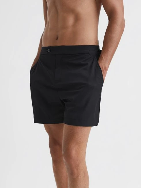 Reiss Black Sun Side Adjuster Swim Shorts 2 Reiss Black Sun Side Adjuster Swim Shorts