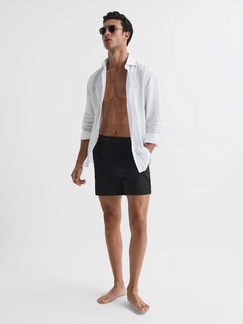 Reiss Black Sun Side Adjuster Swim Shorts 7 Reiss Black Sun Side Adjuster Swim Shorts – Image 6