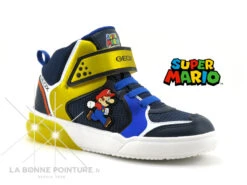 Geox SUPER-MARIO J169YD Grayjay Boy - Royal Yellow - Basket Montante Led