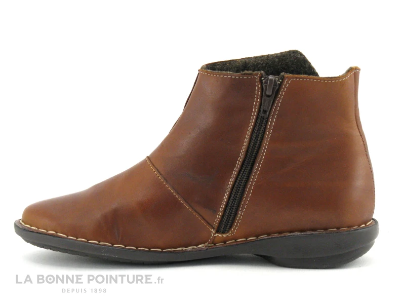 Morans GRINGE Marron - Boots Femme Cuir Marron - Doublure Chaude 5 Morans GRINGE Marron - Boots Femme Cuir Marron - Doublure Chaude â Image 3