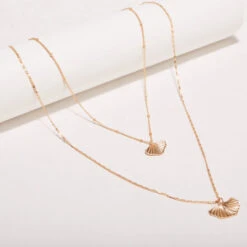 Collier 2 Rangs à Pendentifs Couleur Or Femme -castorama shop collier 2 rangs a pendentifs couleur or femme fg 36125212063820056