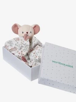Doudou Carré En Gaze De Coton GRENIER Blanc - Vertbaudet -castorama shop doudou carre en gaze de coton grenier 1