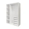 Castorama Dressing Blanc 4 Tablettes 4 Tiroirs GoodHome Atomia H. 225 X L. 150 X P. 58 Cm