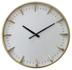Castorama Horloge Blanc Et Doré ⌀50 Cm EDME