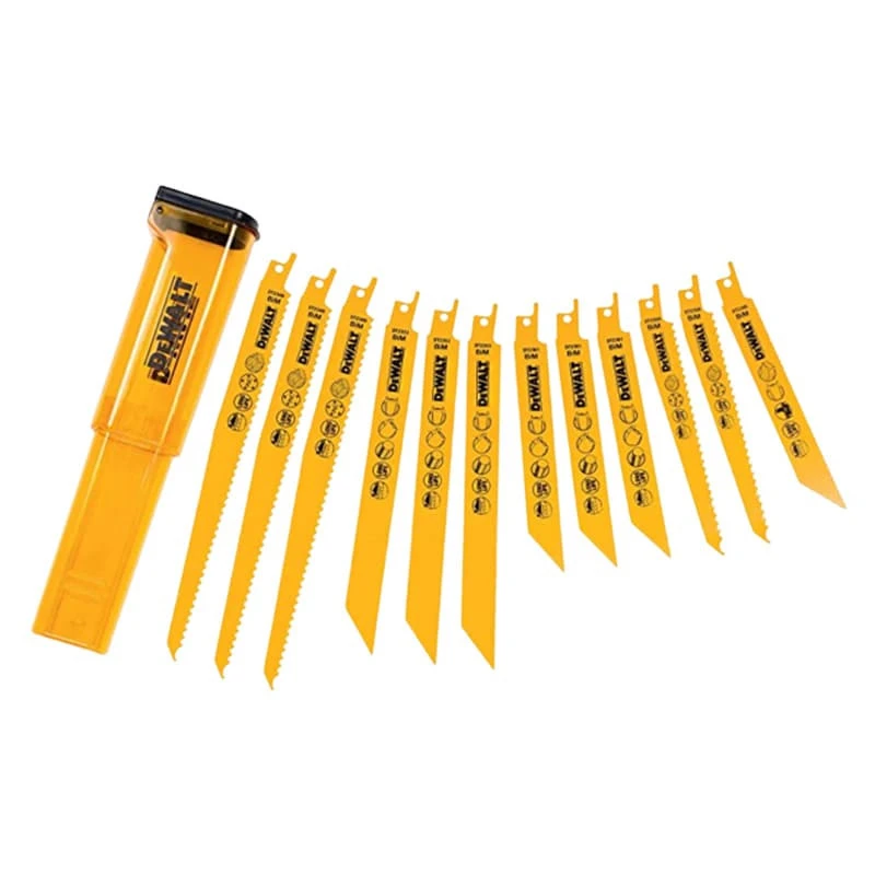 Set Lames Pour Scie Sabre (12 Pcs) - DEWALT DT2445 3 Set Lames Pour Scie Sabre (12 Pcs) - DEWALT DT2445