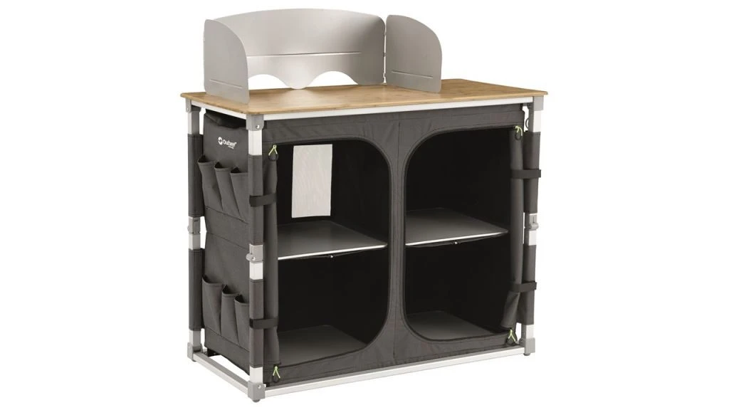 Outwell Padres XL Kitchen Table W/Bamboo Table Top Shadow Grey 3 Outwell Padres XL Kitchen Table W/Bamboo Table Top Shadow Grey