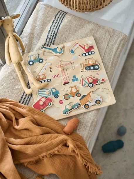 Puzzle Boutons Chantier En Bois FSC® Jaune - Vertbaudet 2 Puzzle Boutons Chantier En Bois FSC® Jaune - Vertbaudet