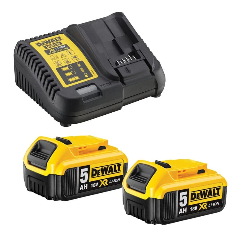 Starter-Kit 18V (2x5,0 Ah) Avec Chargeur (DCB115) - DEWALT DCB115P2 2 Starter-Kit 18V (2x5,0 Ah) Avec Chargeur (DCB115) - DEWALT DCB115P2