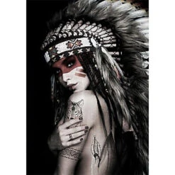 Castorama Toile Sur Chassis Femme Indienne 70 X 100 Cm