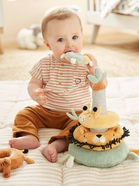 Tour à Empiler En Tissu TANZANIE Multicolore - Vertbaudet 5 Tour à Empiler En Tissu TANZANIE Multicolore - Vertbaudet – Image 3