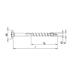 Vis Bois Heco Topix Plus A3K Tête Ronde 8x340mm Filetage Partiel T40x50 -castorama shop vis bois trl torx