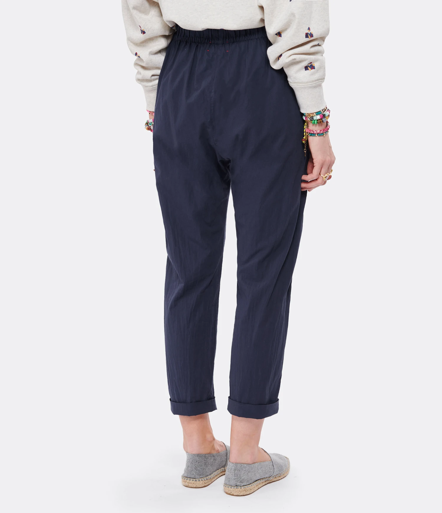 Pantalon Fin Draper Coton Bleu Navy 7 Pantalon Fin Draper Coton Bleu Navy – Image 5